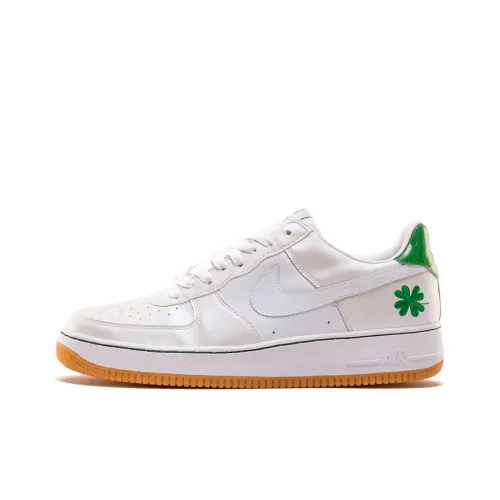 Nike Air Force 1 ST. Pattys Day Slip Resistant Abrasion Resistant Low Топ Скейтбординг Кроссовки GS Белый Зеленый