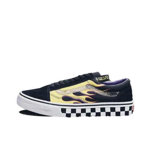 Vans Old Skool High MI Устойчивые к истиранию Легкие Амортизирующие Скейтборд Кроссовки Унисекс Черные Желтые