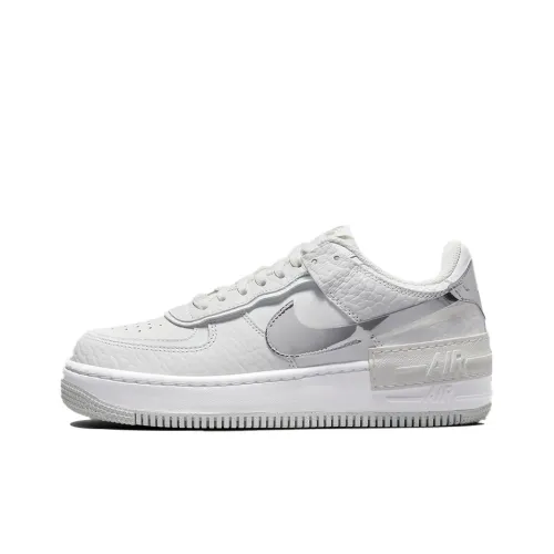 Nike Air Force 1 Shadow Slip Resistant Abrasion Resistant Low Top Скейтборд Кроссовки Женские Белые Серебряные