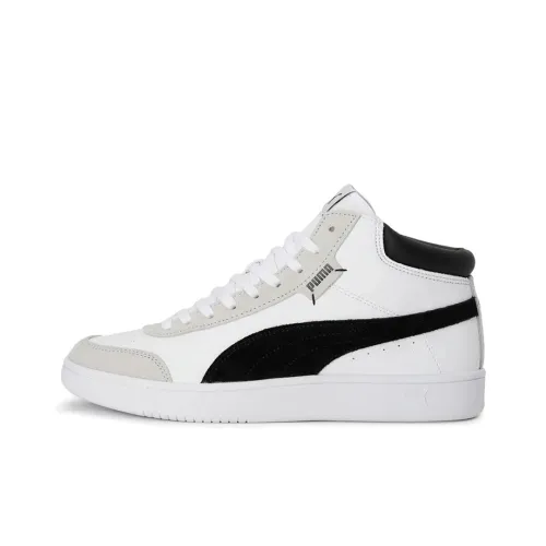 PUMA Court Legend SL Ожерелье-чокер MID Топ Скейтборд Кроссовки Мужской Черный Белый Серый