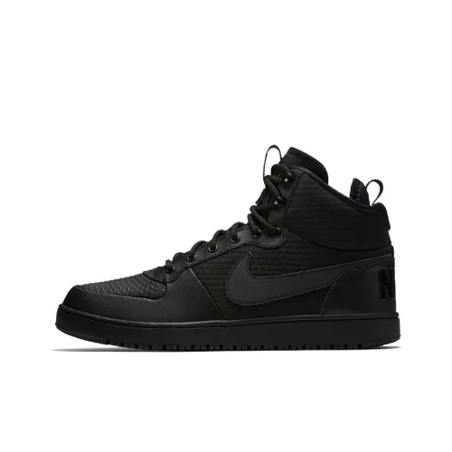 Nike Court Borough MID Термическое Покрытие MID Топ Скейтборд Кроссовки Мужские Черные