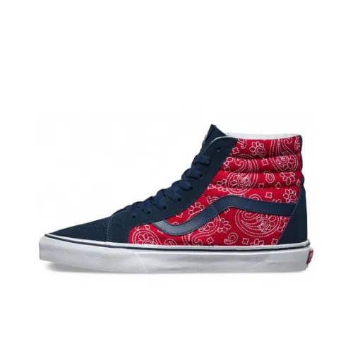 Vans SK8 Reissue High Топ Скейтборд Кроссовки Унисекс Красный Синий