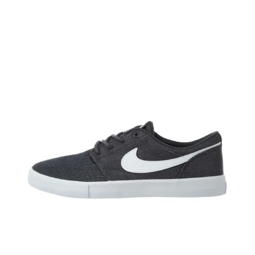 Nike SB Portmore 2 Solar Устойчивые к истиранию Легкие Низкие Кроссовки для скейтбординга Мужские Серые