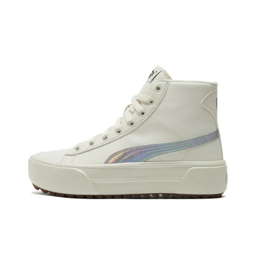 PUMA Kaia MID Fur MID Топ Скейтборд Кроссовки Женские Бежевые