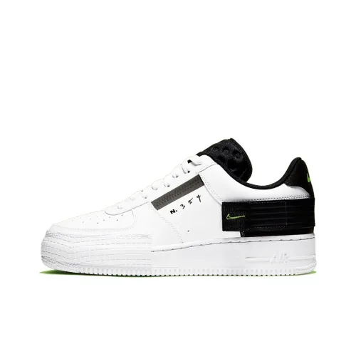 Nike Air FORCE 1 Drop Тип N.354 Низкий Топ Скейтборд Кроссовки Унисекс Черный Белый