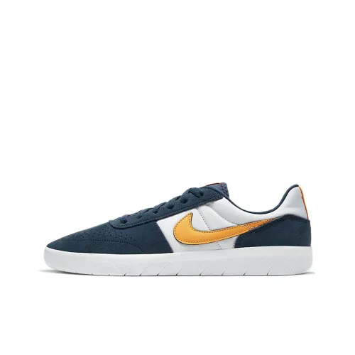 Nike SB Team Classic Покрытие Slip-Resistant Низкие Кроссовки для Скейтбординга Унисекс Белый Синий Желтый