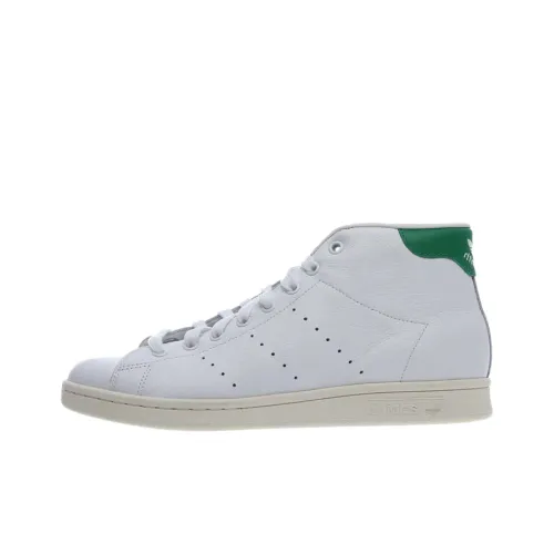 Adidas Originals StanSmith MID Противоскользящие Устойчивые к истиранию MID Топ Скейтбординг Кроссовки Мужские Белые Зеленые