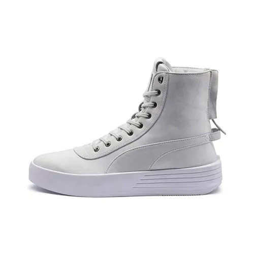 The Weeknd X PUMA PARALLEL Marshmallow Высокие Кроссовки для скейтбординга Мужские Белые