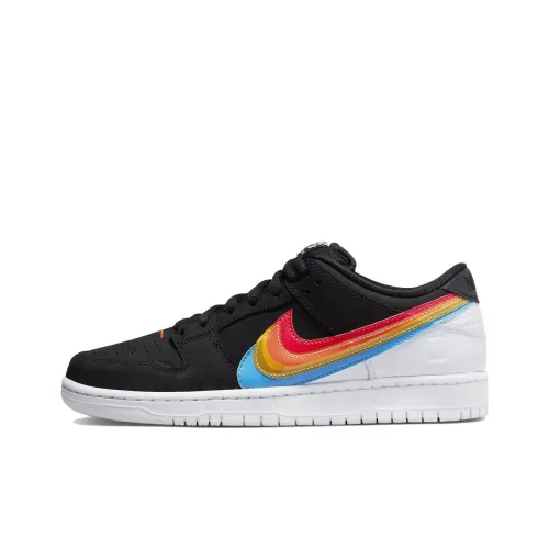 Polaroid x Nike Dunk SB Pro QS 'Beyond The Rainbow' Низкие Скейтбординговые Кроссовки Унисекс Черные Белые