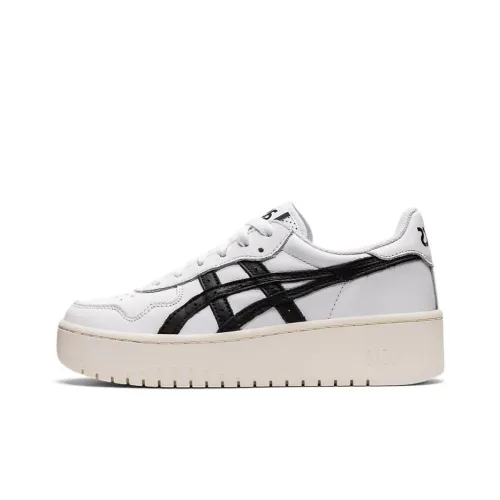 Asics JAPAN S Устойчивый к истиранию Дышащие Низкие Кроссовки для скейтбординга Женские Черный Белый