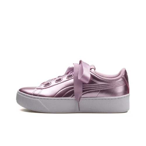 PUMA Vikky Platform Аbrasion Resistant Shock Absorbers Низкие Кроссовки для скейтбординга Женские Розовые