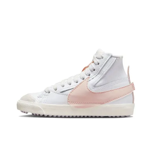 Nike Blazer '77 Jumbo Slip Resistant Abrasion Resistant Легкий MID Скейтбординг Кроссовки Женские Розово-белый