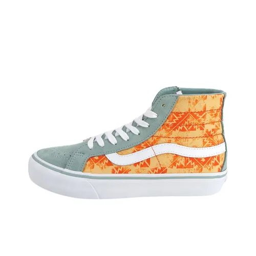 Vans SK8 High Топ Скейтборд Кроссовки Женские Синие Оранжевые