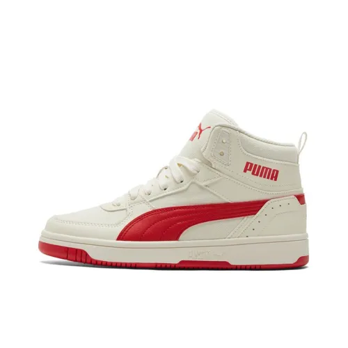 PUMA Rebound Joy High Топ Скейтборд Кроссовки Унисекс Белый Красный