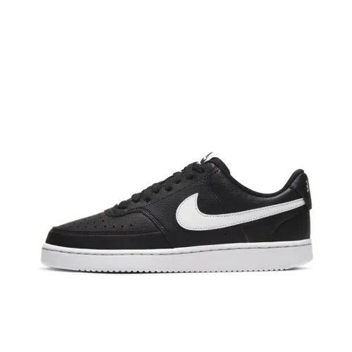 nike Court Vision 1 Slip Resistant Abrasion Resistant Легкий Низкий Топ Скейтбординг Кроссовки Женские Черный Белый