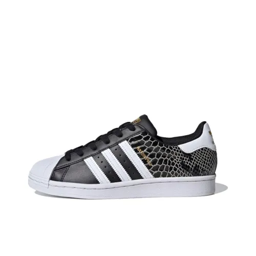 Adidas Originals SUPERSTAR Low Топ Скейтборд Кроссовки Женские Черный Змеиный Принт