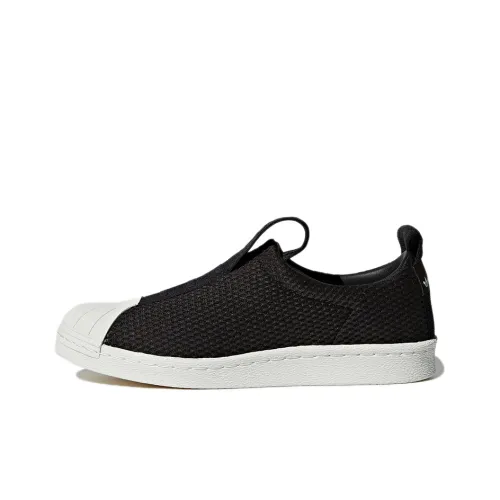 Adidas Originals Superstar Series BW3S Slip-on Low Top Скейтборд Кроссовки Женские Графитовый Черный