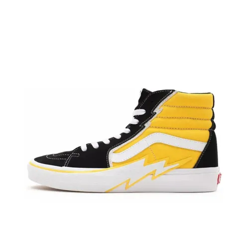 VANS SK8 High Топ Скейтборд Кроссовки Унисекс Черный Желтый