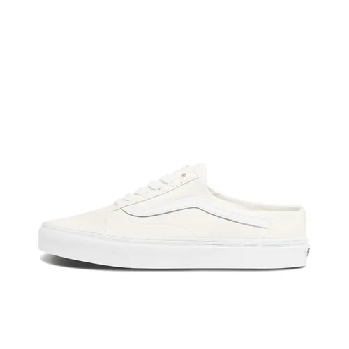 Vans Old Skool Collection Mule Low Топ Скейтборд Кроссовки Унисекс Белый