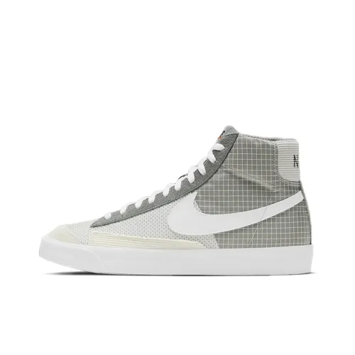 Nike Blazer Patch Wrapping Износостойкий и Нескользящий MID Скейтбординг Топ Кроссовки Мужские Дымчато-Серый
