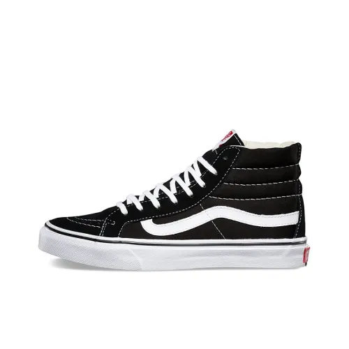 VANS SK8 Тонкий Высокий Топ Скейтборд Кроссовки Унисекс Черный Белый