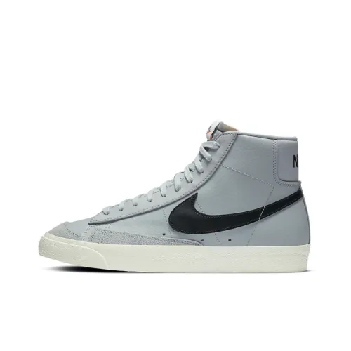nike Blazer '77 Винтаж Slip Resistant Abrasion Resistant MID Топ Скейтборд Кроссовки Мужские Серый Черный