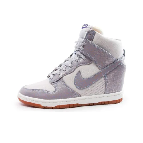 Nike Dunk High Azure Hi Противоскользящий Амортизация Устойчивый к истиранию Высокий Топ Скейтбординг Женские Серый