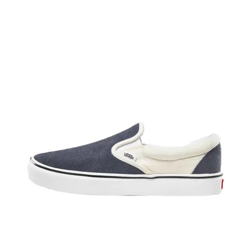 Vans Slip On Series Low Топ Скейтборд Кроссовки Унисекс Темно-синий