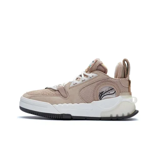 LINING Enlightenment Противоскользящие Износостойкие Легкие MID Скейтборд Кроссовки Женские Светлый тауп