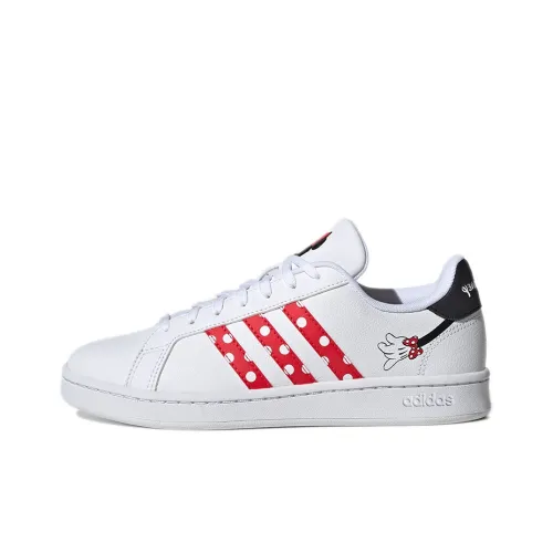 Disney x Adidas Neo GRAND COURT Основа Низкий Топ Скейтборд Кроссовки Женские Белые Красные