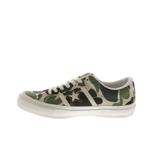 Converse Star Bars 83 CAMO Low Топ Кеды Унисекс Зеленый камуфляж Версия для Японии