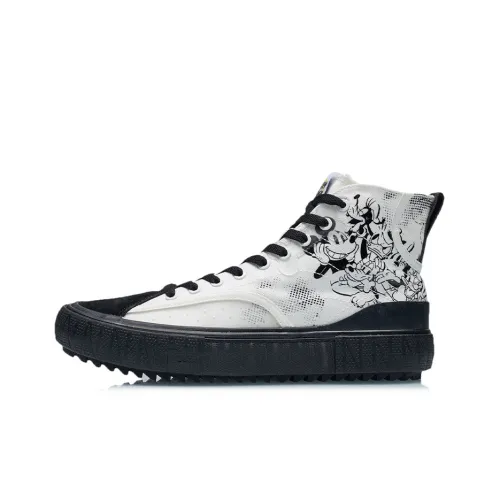 Disney x Подкладка Disney Износостойкий и Легкий Высокий Топ Скейтборд Кроссовки Мужские Призрачный Черный