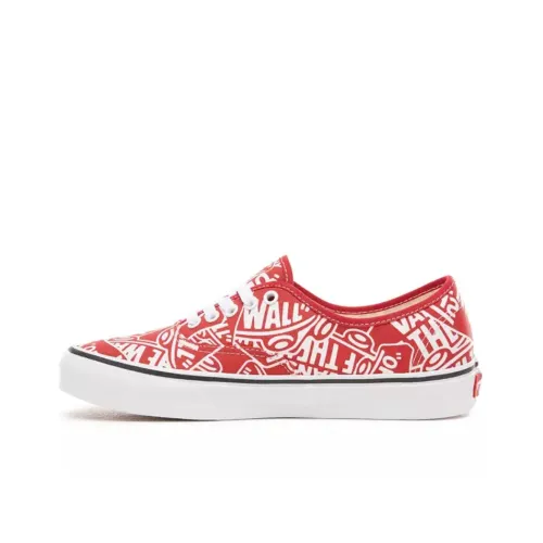 VANS Authentic Lightweight Low Топ Скейтборд Кроссовки Унисекс Красный Белый