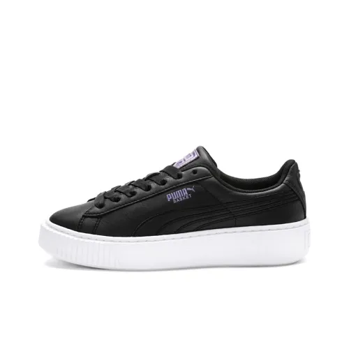 PUMA Platform Twilight Low Top Скейтборд Кроссовки Женские Черный Фиолетовый