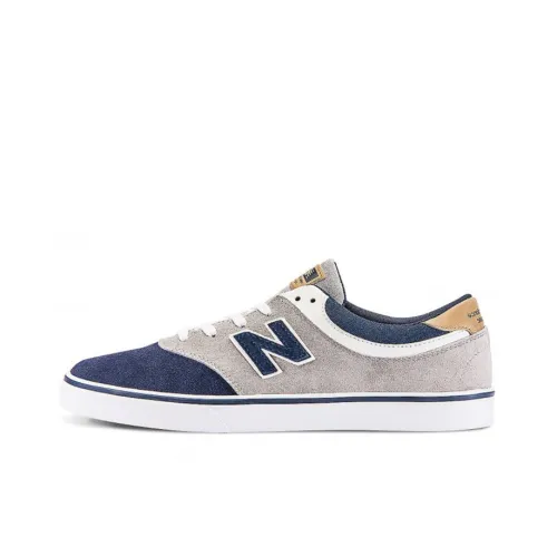 New Balance NB Quincy 254 Устойчивый к истиранию Легкий и Дышащий Низкий Топ Скейтборд Кроссовки Мужские Серый Синий