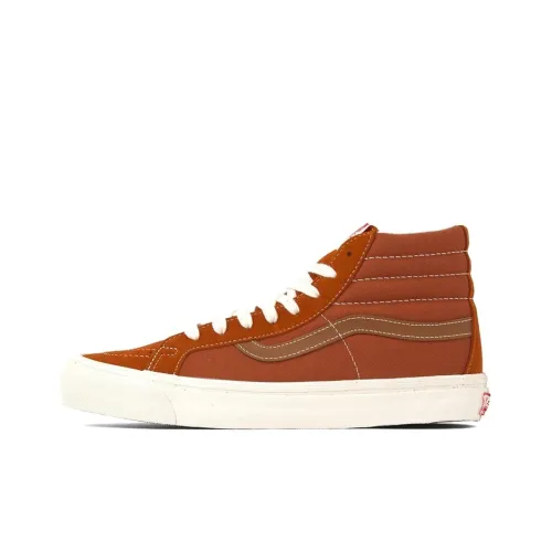 VANS SK8 Vault High Топ Скейтборд Кроссовки Унисекс Оранжевый Белый