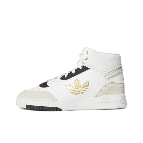 Adidas Originals Drop Step XL Устойчивые к истиранию высокие кроссовки для скейтбординга унисекс белые серые