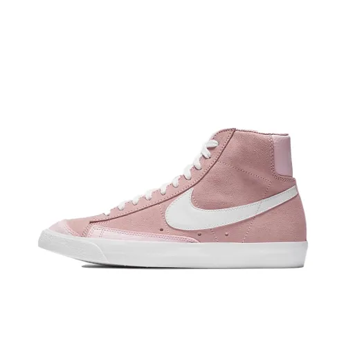 Nike Blazer Винтаж '77 Покрытие Slip Resistant Водонепроницаемый MID Топ Кроссовки для скейтбординга Женские Белые Розовые