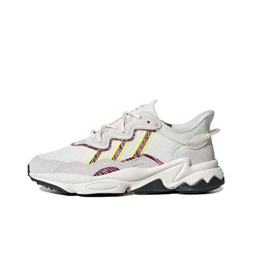 Adidas Originals Ozweego Slip-resistant Abrasion-resistant Low Top Повседневная обувь Женская Белый Желтый