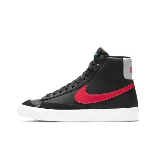 Nike Blazer '77 Противоскользящие Амортизирующие Устойчивые к износу MID Скейтборд Кроссовки GS Черный Красный Синий