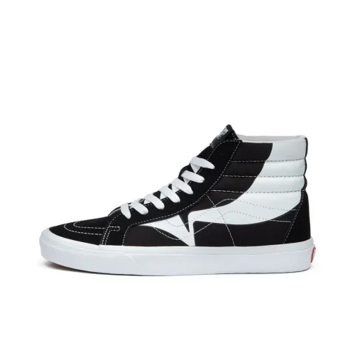 VANS SK8 High Топ Скейтборд Кроссовки Унисекс Черный Белый Сланцед Крючок