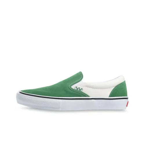 Vans Slip On Series Low Топ Скейтборд Кроссовки Унисекс Зеленый