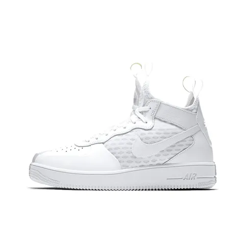 Nike Air Force 1 Ultraforce Покрытие Амортизация Ударостойкость MID Топ Скейтборд Кроссовки Унисекс Белый