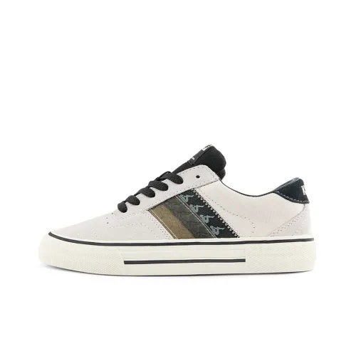 KAPPA Покрытие Устойчивое к истиранию Низкий Топ Скейтборд Кроссовки Унисекс Серебристый Белый