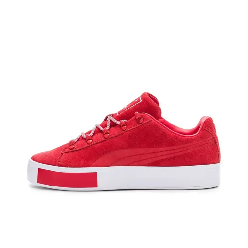 PUMA DP COURT PLATFORM L Низкий Топ Скейтборд Кроссовки Мужские Красный Белый