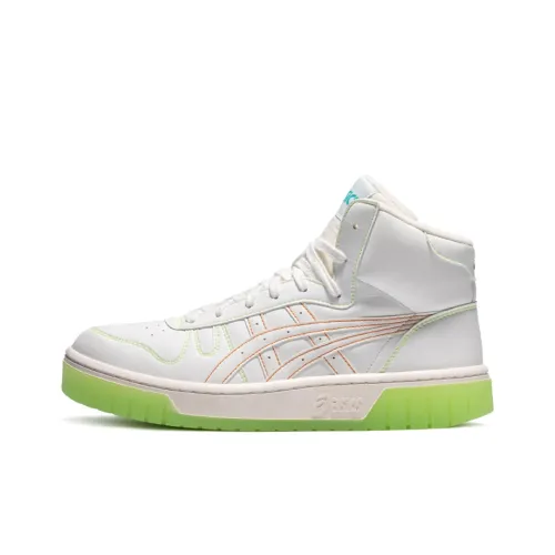 Asics Court MZ Hi Устойчивый к истиранию Легкий и Дышащий Высокие Кроссовки для скейтбординга Унисекс Белый Зеленый