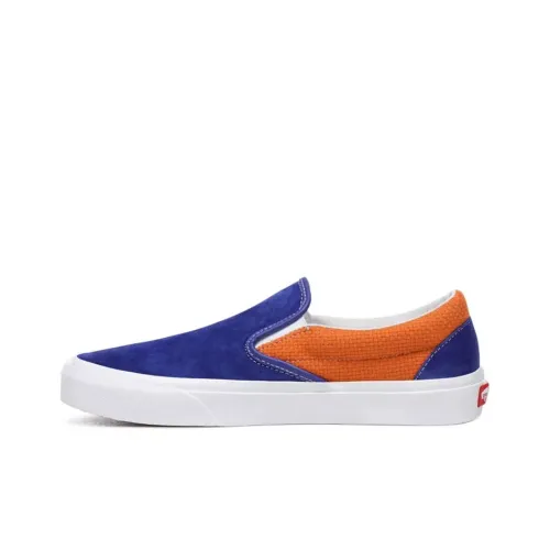 Vans Slip On Series Low Топ Скейтборд Кроссовки Унисекс Синий Оранжевый