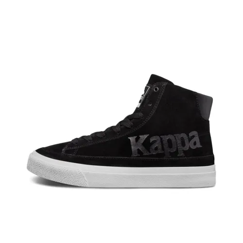 KAPPA Покрытие Slip-Resistant High-Top Скейтборд Кроссовки Унисекс Черный