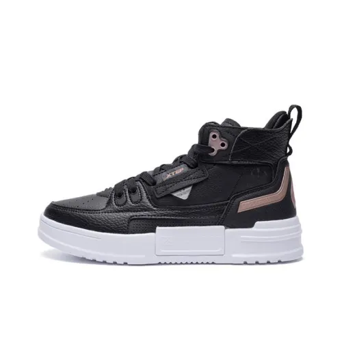 XTEP Reverse War 3,0 Покрытие Легкие и Дышащие Высокие Кроссовки для Скейтбординга Женские Черные