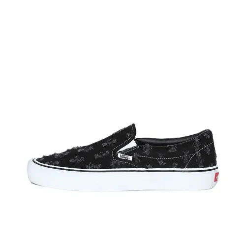 Supreme x VANS Slip-on Low Top Skateboard Shoes Unisex Black 2020